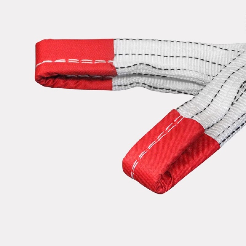 White Flat Woven Webbing Lifting Sling 3 Ton 5 Ton 15 Ton Reinforced