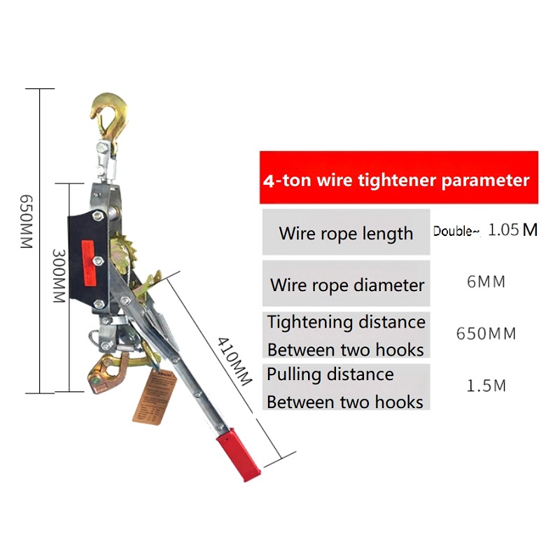 Multi-Functional Ratchet Wire Rope Tightener