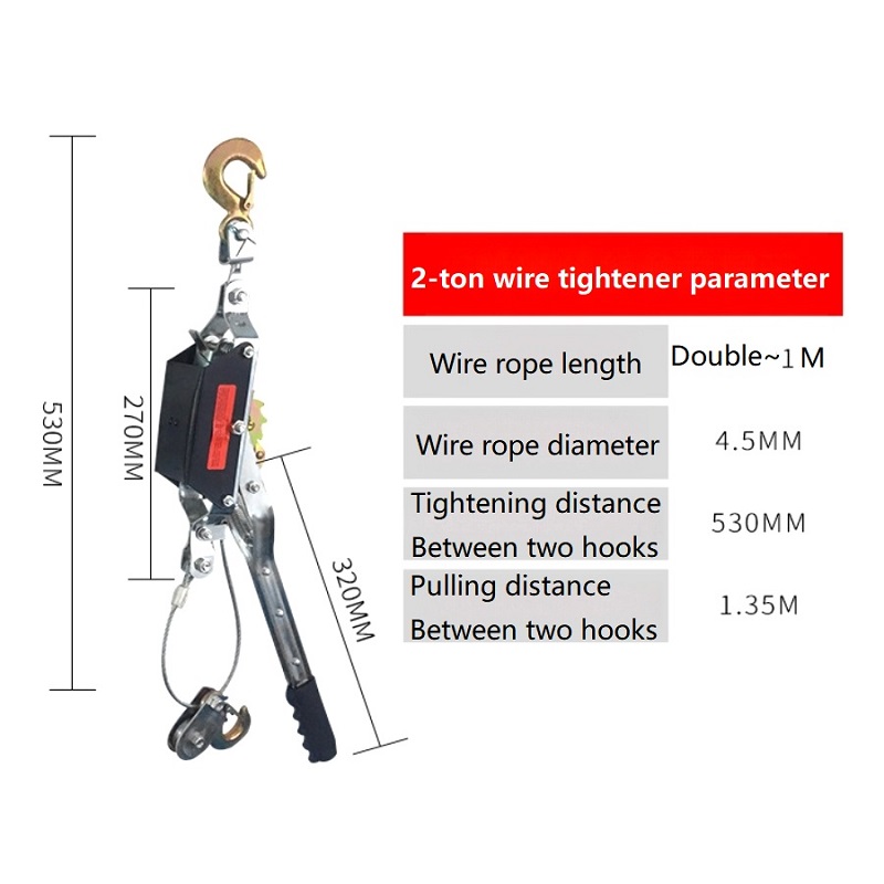 Multi-Functional Ratchet Wire Rope Tightener