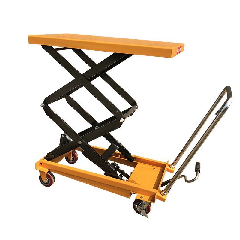 Small Manual Hydraulic Lift Table Cart