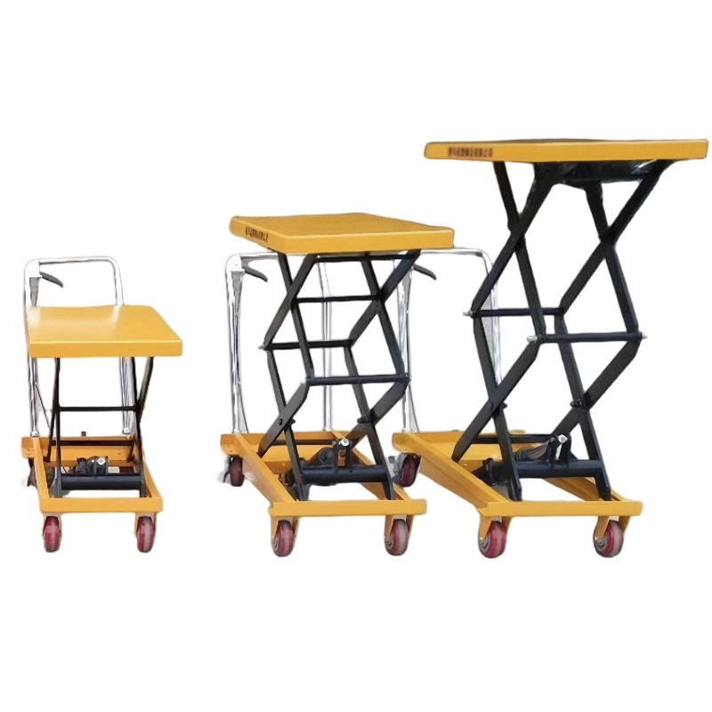 Small Manual Hydraulic Lift Table Cart